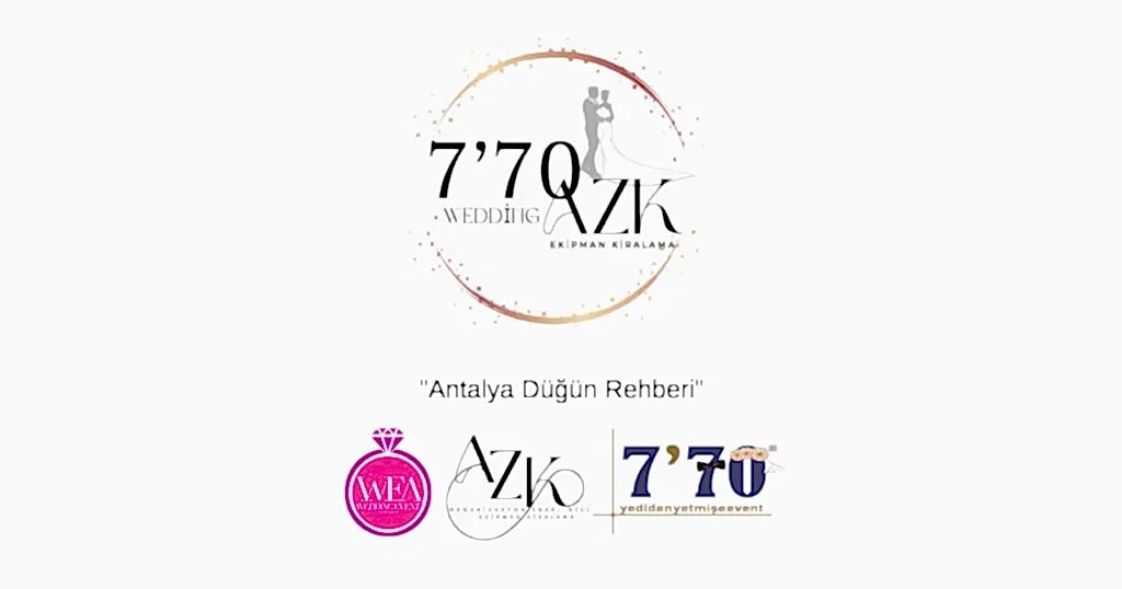 Antalya düğün organizasyonu rehberi ve 7den70 kurumsal logosu