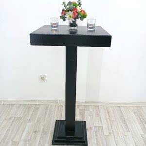 Modern kokteyl ve kurumsal davetleriniz için şık tasarımlı lake siyah bistro masa.