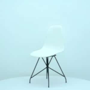 Beyaz Eames fuar sandalyesi modern stand ve etkinlik modeli
